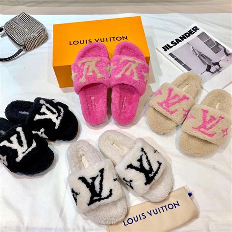 louis vuitton fluffy slippers price.